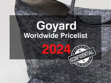 goyard jp price|goyard prices in usa.